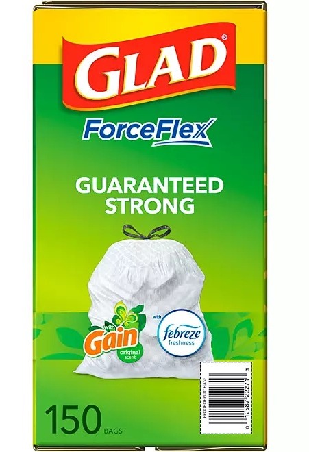 Bolsas de Basura De Cocina Altas Glad ForceFlex, Febreze 160 Unidades - Imagen 2