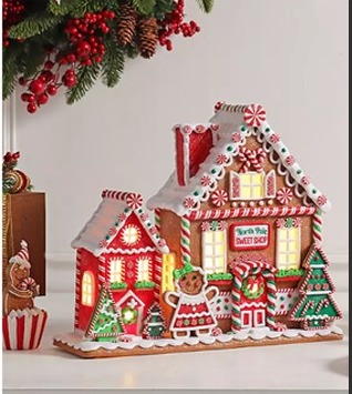 Pueblo de pan de jengibre preiluminado Member’s Mark - Imagen 2