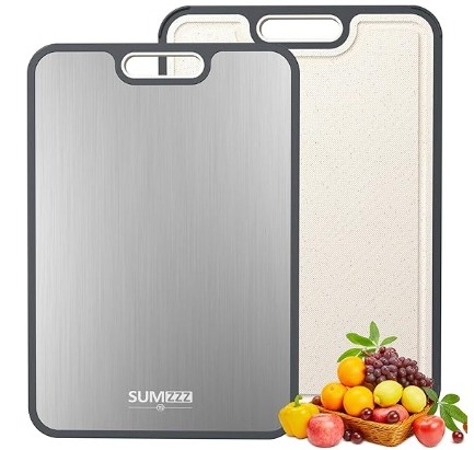 Tabla de cortar de titanio para cocina fácil de limpiar, de 16 x 11 pulgadas