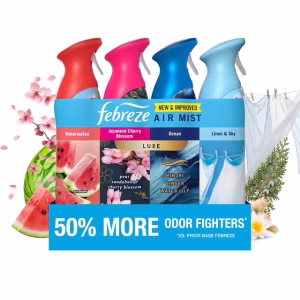 Spray ambientador Febreze Air Mist, aroma mixto, 4 ct., 32,4 oz