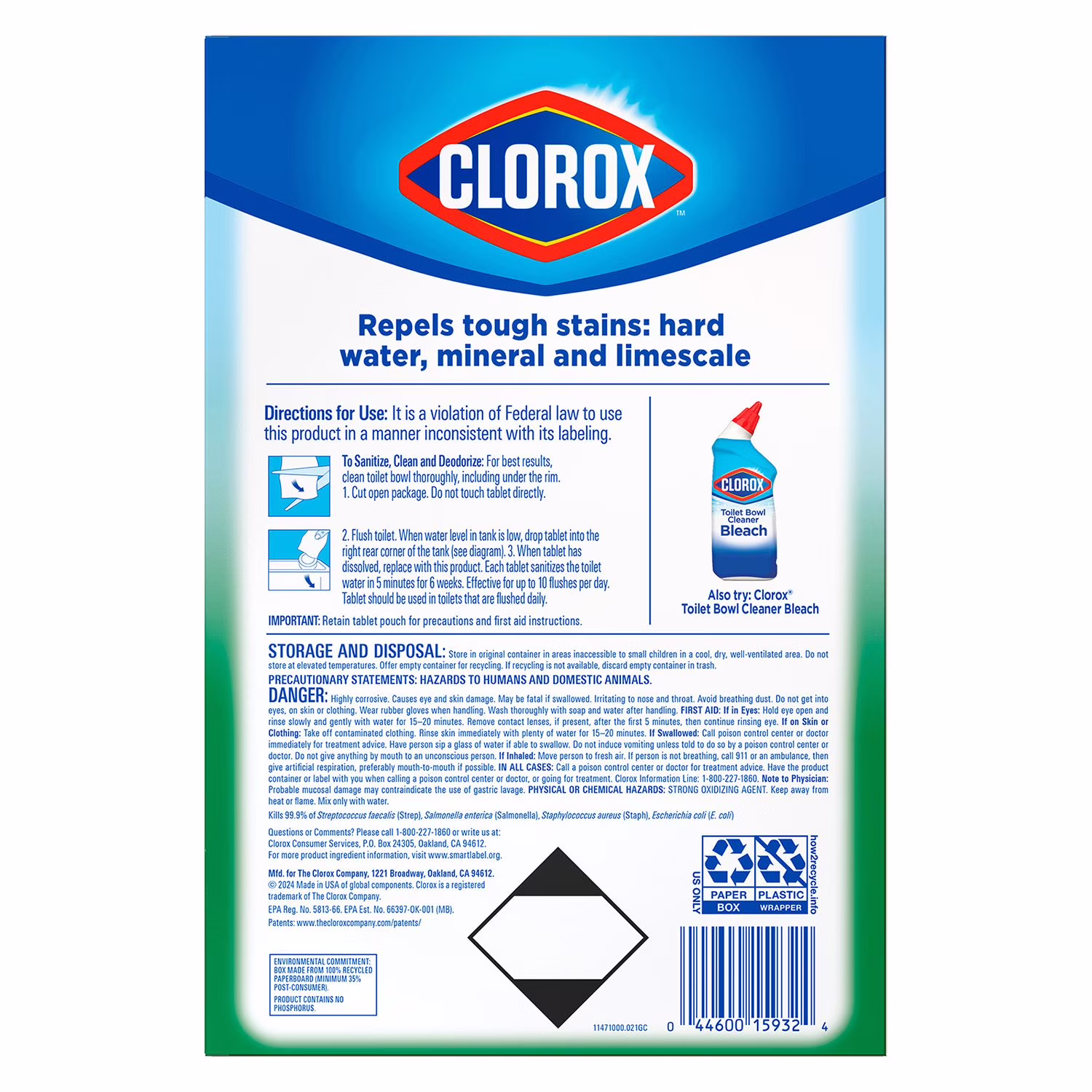 Pastilla Limpiador de inodoro Clorox - Imagen 2