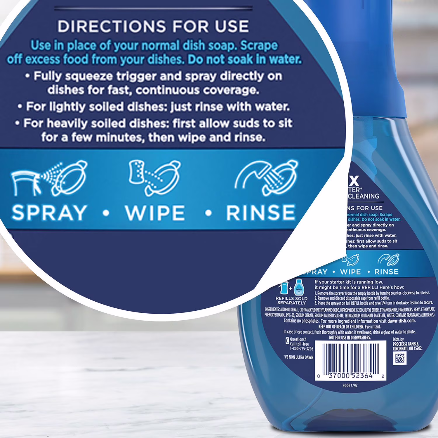 Spray de jabón para platos Dawn Platinum Powerwash45 - Imagen 3