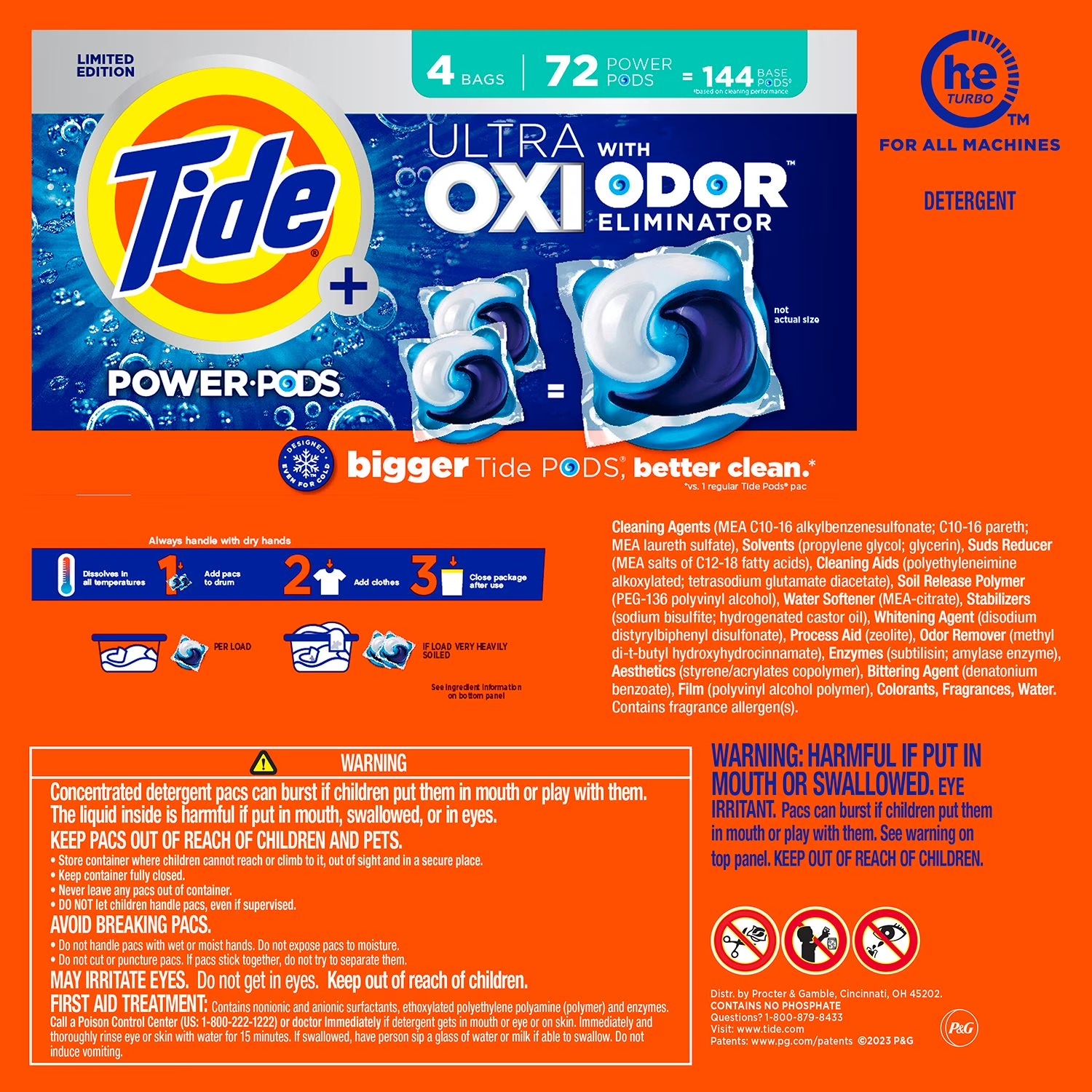 Tide Power PODS + Ultra OXI, 72 unidades - Imagen 2