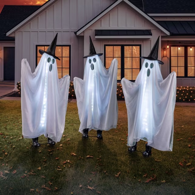 set de 3 Fantasmas animados preiluminados