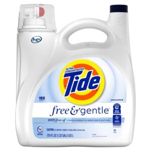 Detergente líquido para ropa Tide Free & Gentle