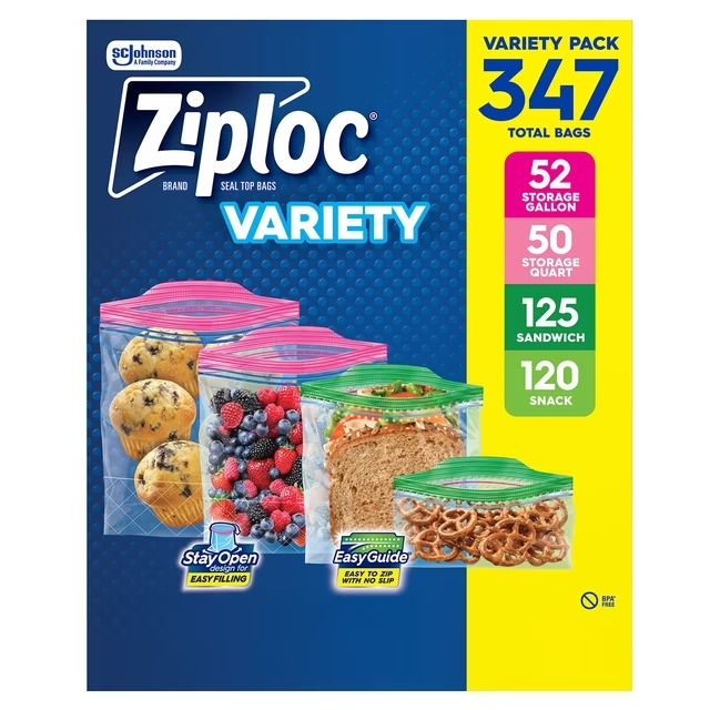 Ziploc Paquete variado de 347 bolsas
