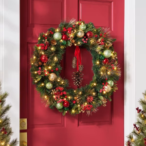 Corona decorada preiluminada Member's Mark
