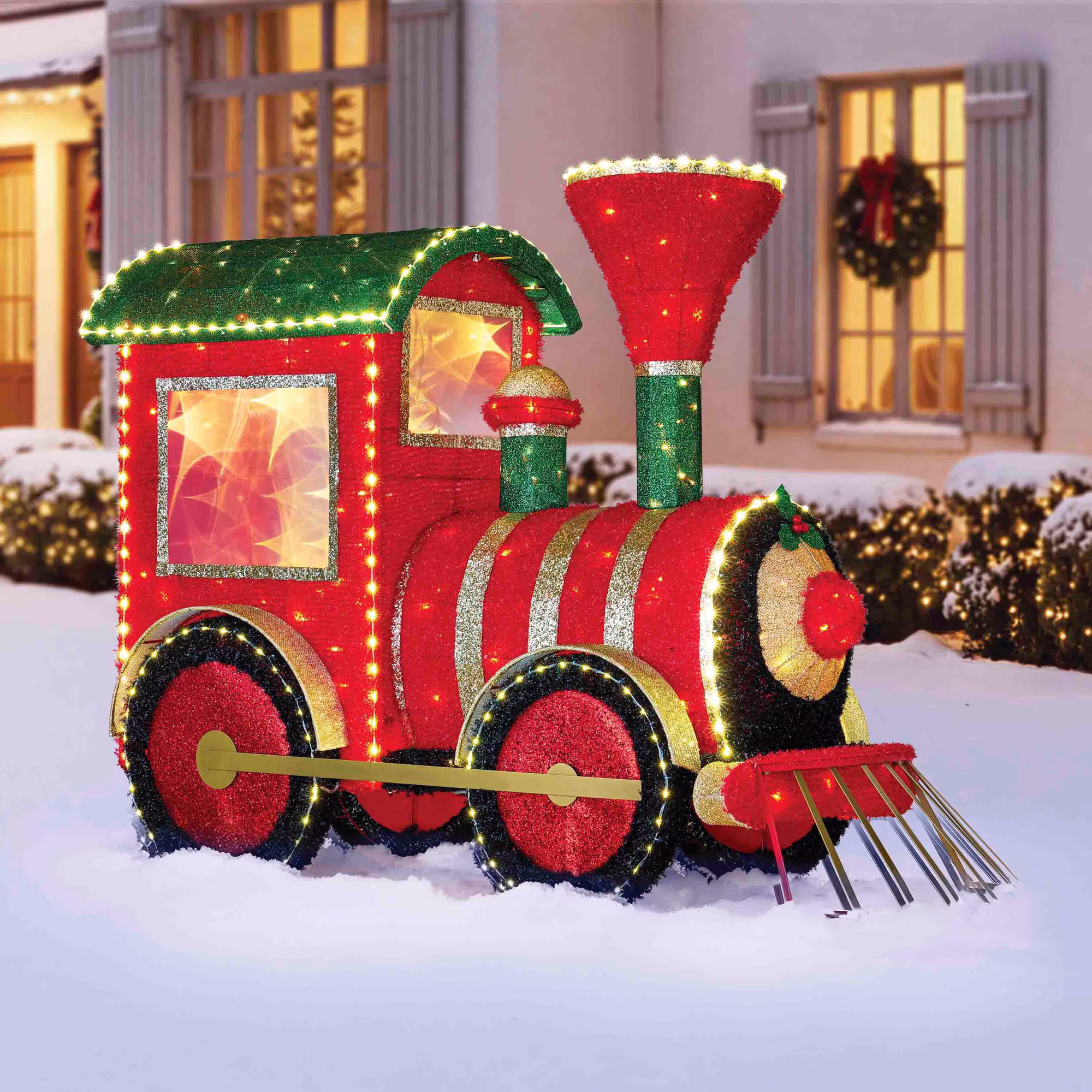 Tren navideño preiluminado Member's Mark